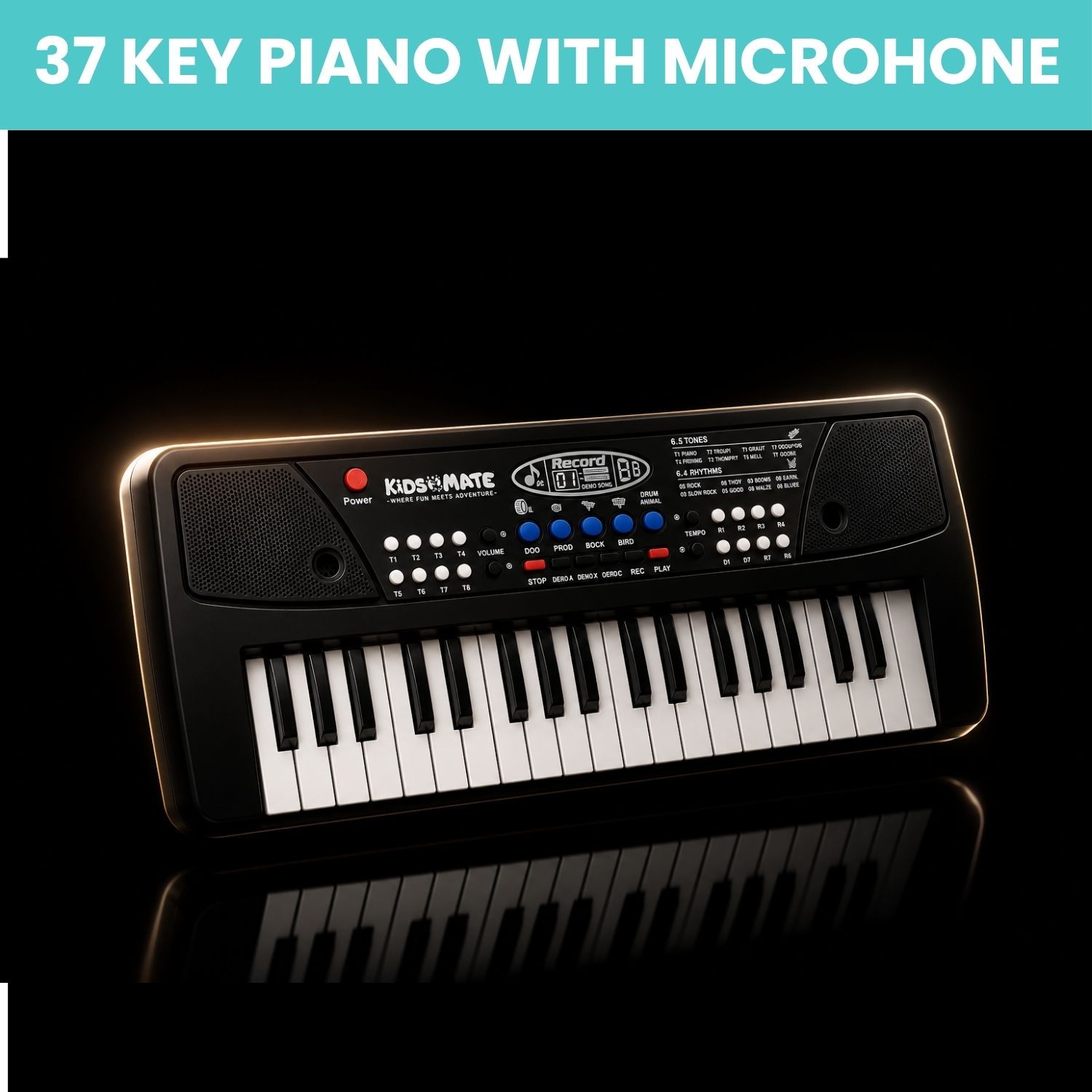 sacro Piano Keyboard With Mic 37 Keys Music Toy Protable Electronic Piano for KidsQ409 Piano Keyboard With Mic 37 Keys Music Toy Protable Electronic Piano for KidsQ409 Analog Digital Piano-picture-36