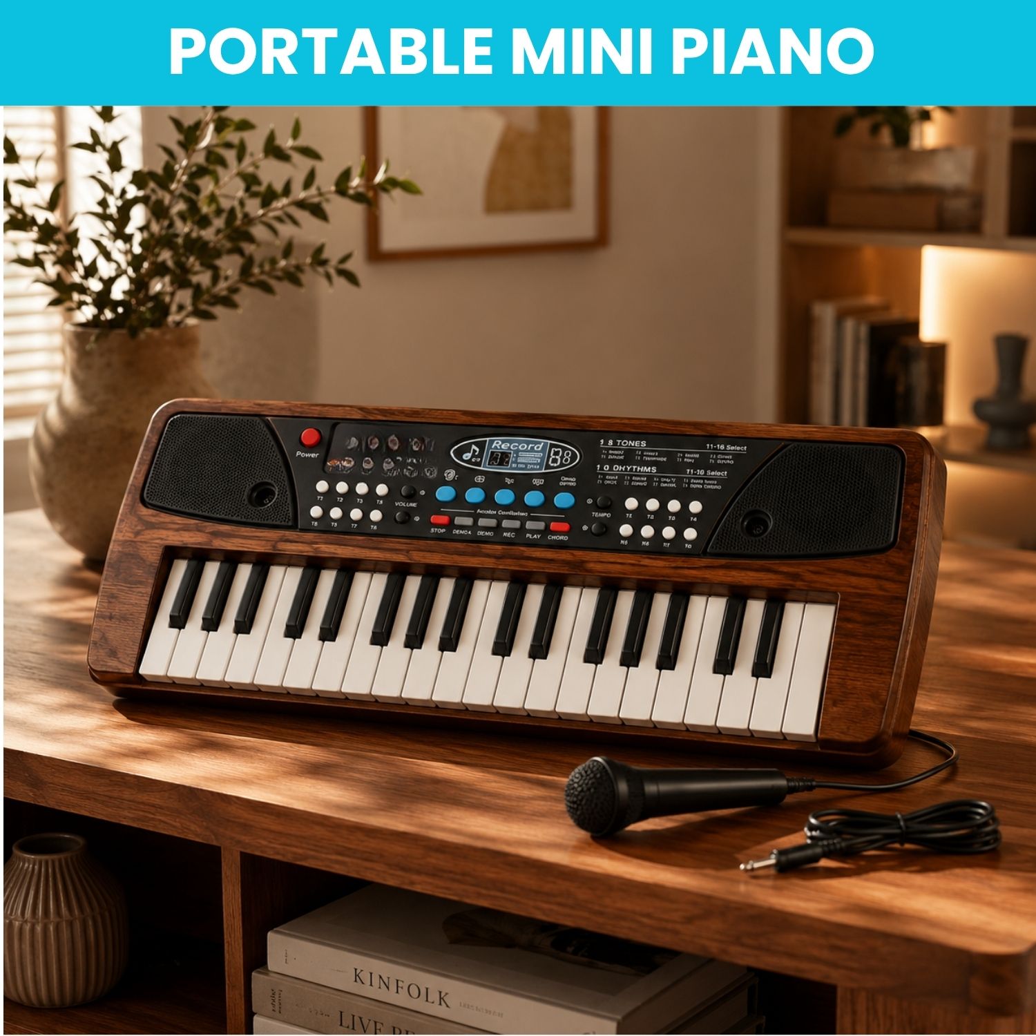 guggu Piano Keyboard With Mic 37 Keys Music Toy Protable Electronic Piano for KidsY250 Piano Keyboard With Mic 37 Keys Music Toy Protable Electronic Piano for KidsY250 Analog Digital Piano-picture-38