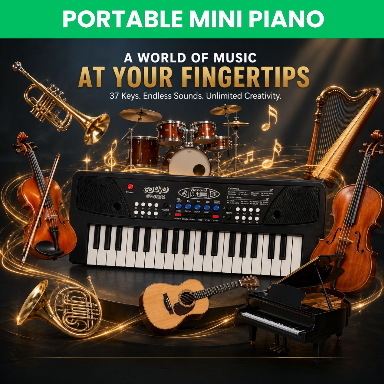 frony Piano Keyboard With Mic 37 Keys Music Toy Protable Electronic Piano for KidsW10 Piano Keyboard With Mic 37 Keys Music Toy Protable Electronic Piano for KidsW10 Analog Digital Piano-picture-24