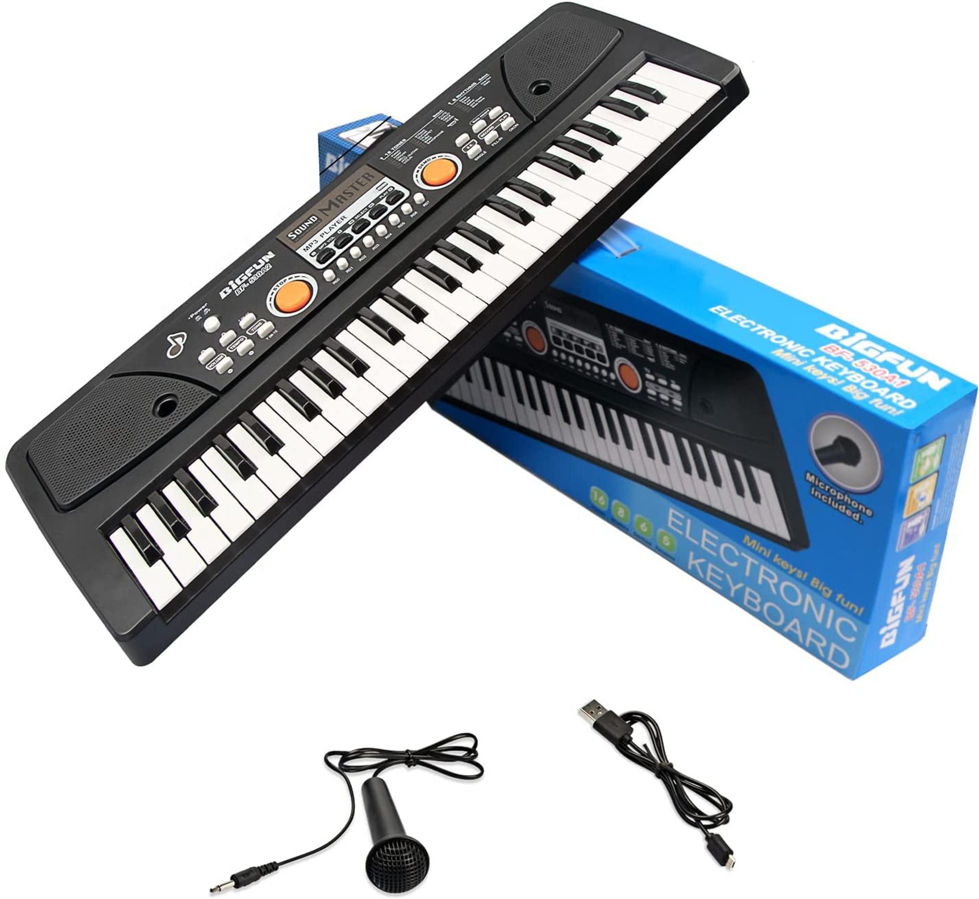 Piano 49 Keys Piano toy Bigfun Piano Usb Port/Microphone withDigital Portable Keyboard Analog Digital Piano-image-23
