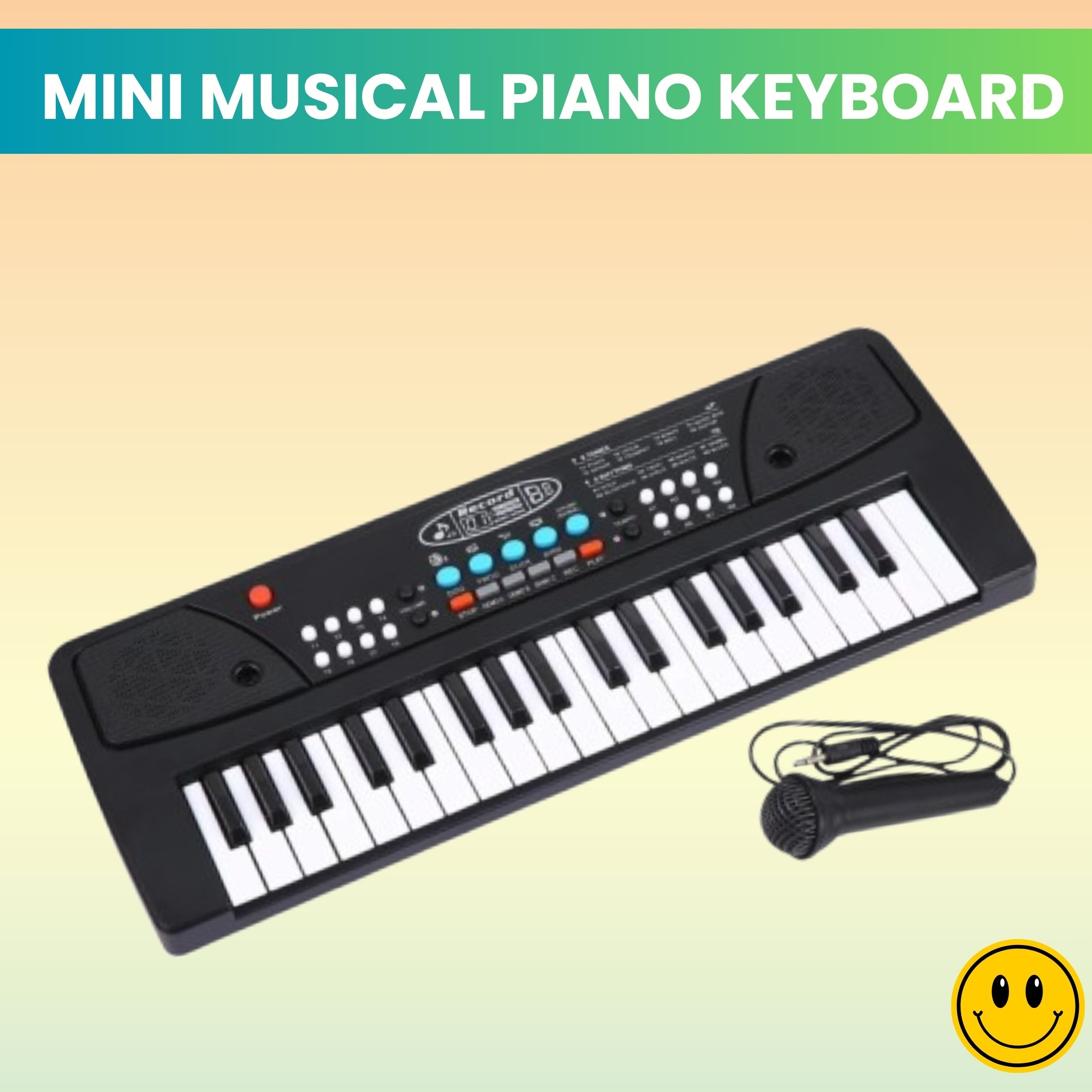 frony Piano Keyboard with Mic, 37 Keys 8 Tones Portable Electronic Toy For kidsH452 Piano Keyboard with Mic, 37 Keys 8 Tones Portable Electronic Toy For kidsH452 Analog Portable Keyboard-picture-19