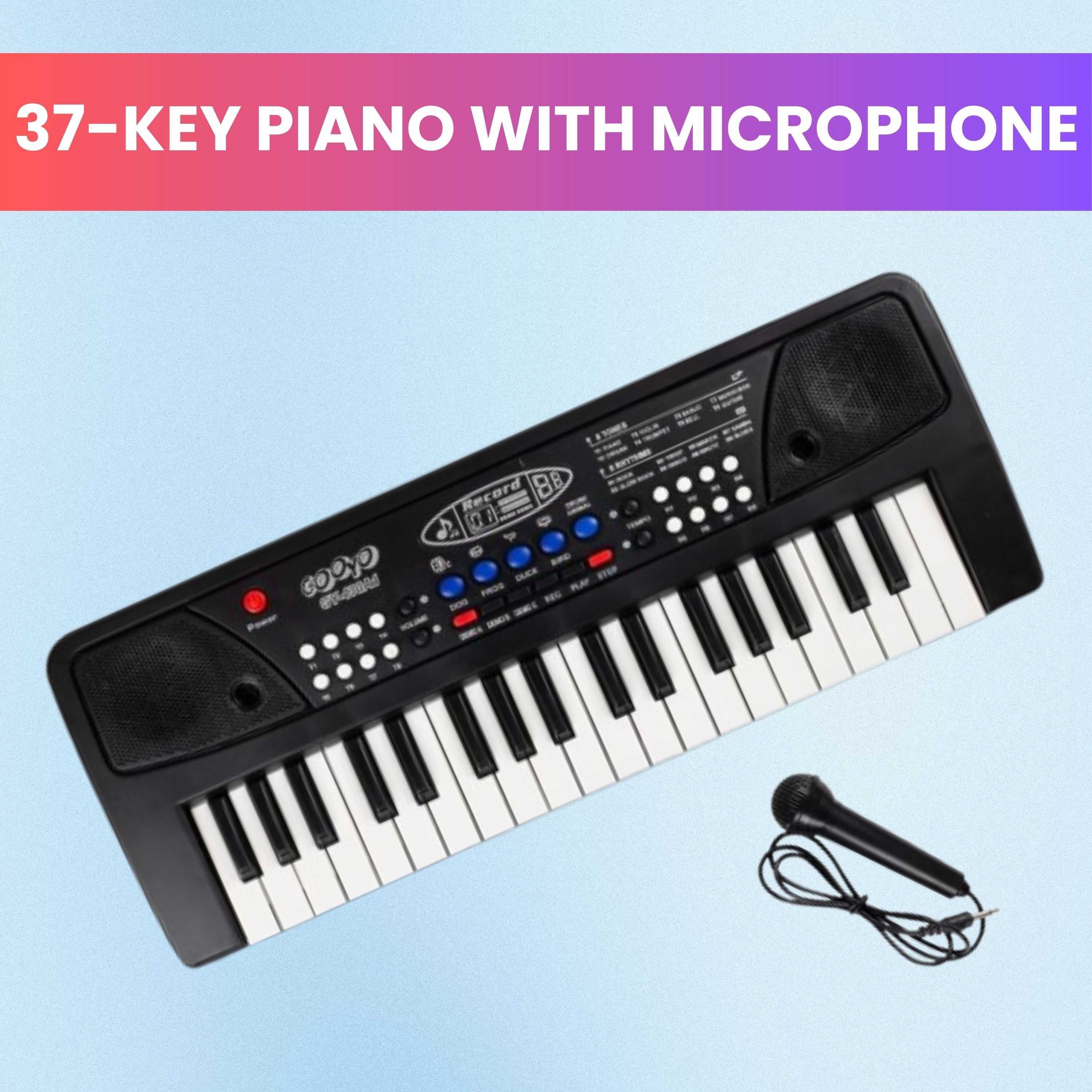 sacro (Piano Keyboard) with Mic/37 Keys 8Rhythms, 8Tones, Portable Electronic ToyD497 (Piano Keyboard) with Mic/37 Keys 8Rhythms, 8Tones, Portable Electronic ToyD497 Analog Portable Keyboard-picture-8