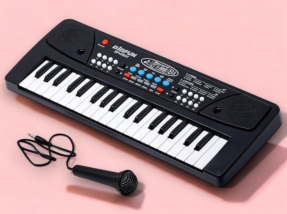 stybits X21 Piano Toy with Microphone, USB Power Cable & Sound Recording Function Best Birthday Gift for Boys and Girls Musical Instruments Latest Analog Analog Portable Keyboard-picture-40