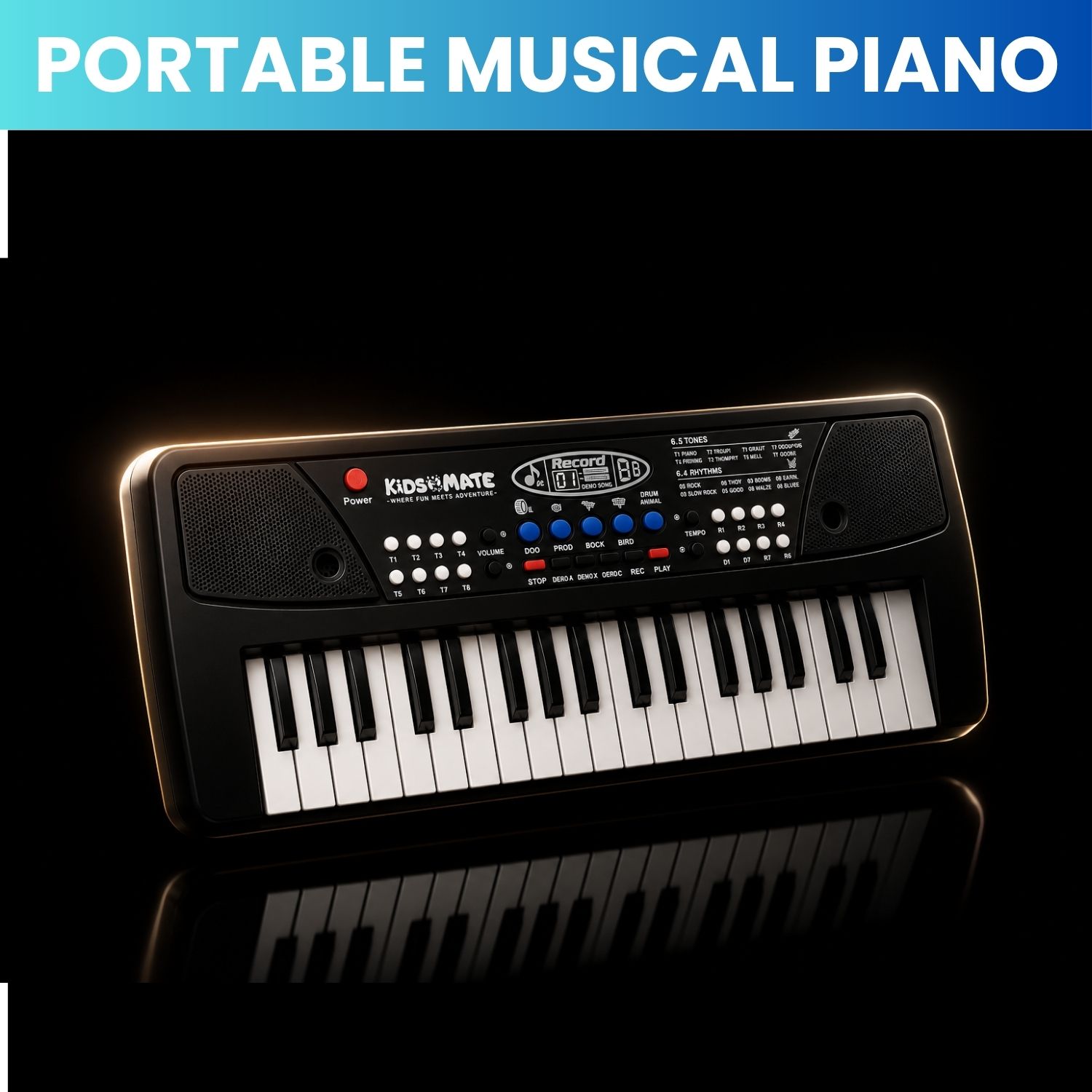 clairbell Piano Keyboard With Mic 37 Keys Music Toy Protable Electronic Piano for KidsE437 Piano Keyboard With Mic 37 Keys Music Toy Protable Electronic Piano for KidsE437 Analog Digital Piano-picture-21