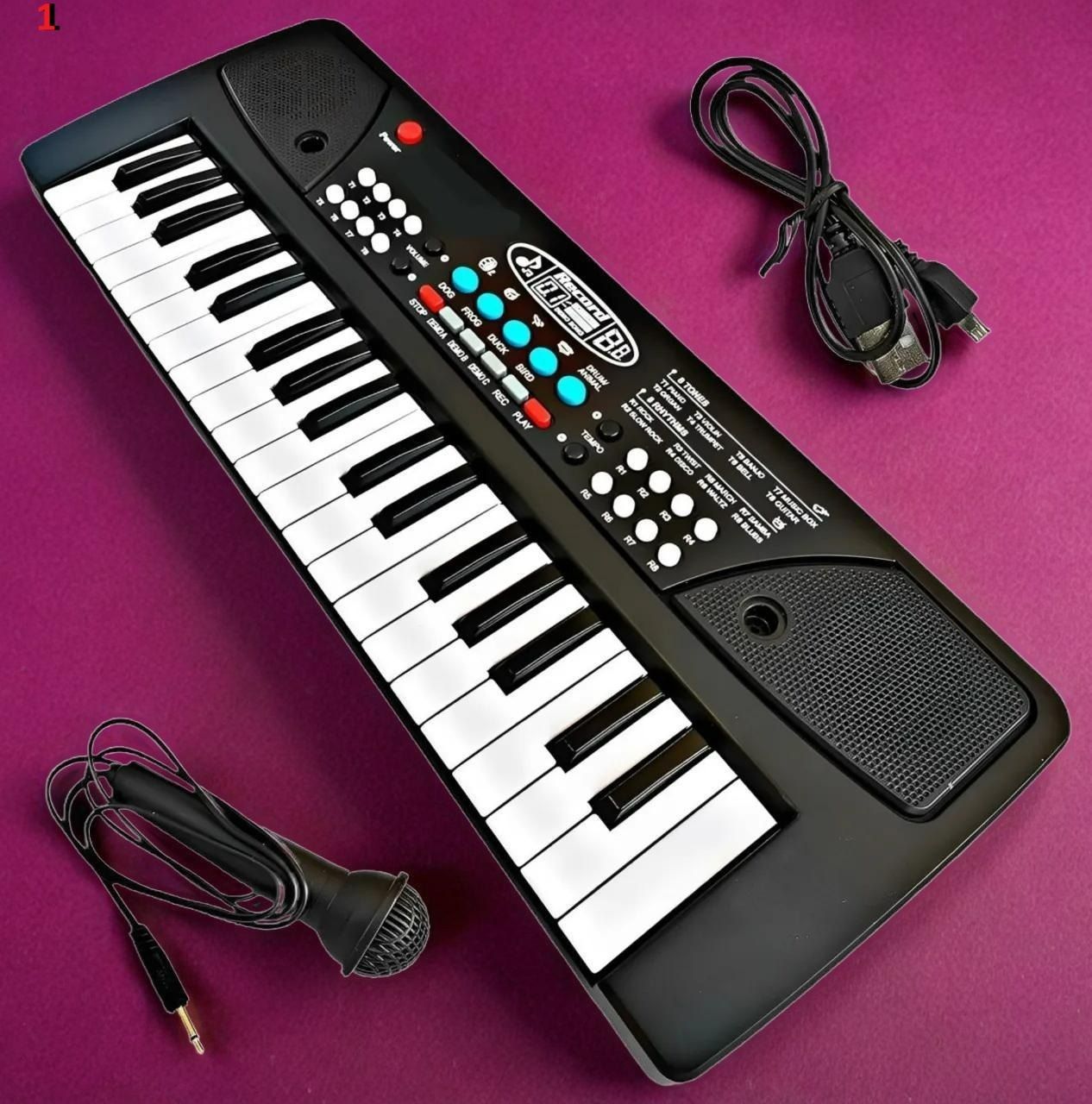 A508 Piano Toy with Microphone, USB Power Cable & Sound Recording Function Best Birthday Gift for Boys and Girls Musical Instruments Latest Analog Analog Portable Keyboard-image-26