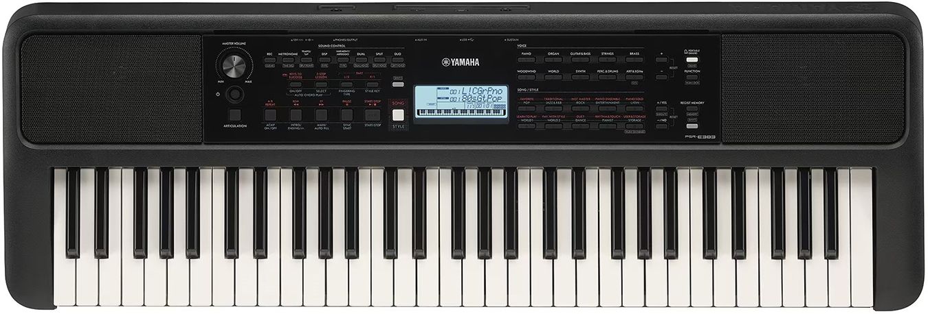 PSR-E383//IN Yamaha PSR-E383 Portable Keyboard 61 Keys (Adaptor Included) Digital Portable Keyboard