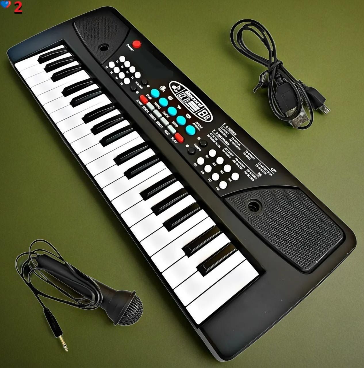 A742 Piano Toy with Microphone, USB Power Cable & Sound Recording Function Best Birthday Gift for Boys and Girls Musical Instruments Latest Analog Analog Portable Keyboard-image-25