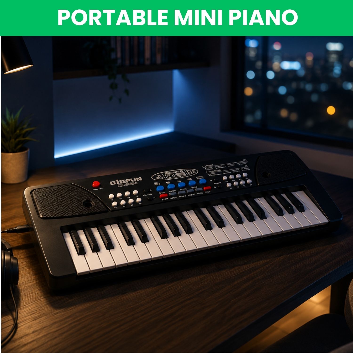 clairbell Piano Keyboard With Mic 37 Keys Music Toy Protable Electronic Piano for KidsE142 Piano Keyboard With Mic 37 Keys Music Toy Protable Electronic Piano for KidsE142 Analog Digital Piano-picture-1