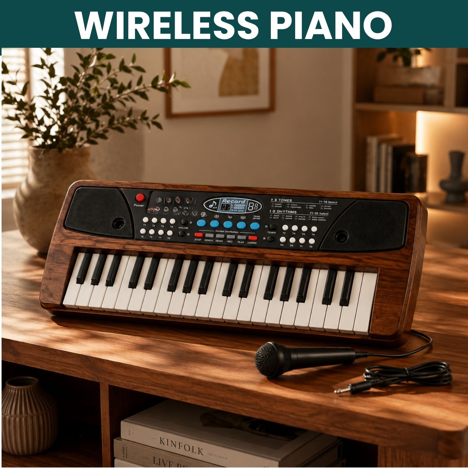 sacro Piano Keyboard With Mic 37 Keys Music Toy Protable Electronic Piano for KidsQ73 Piano Keyboard With Mic 37 Keys Music Toy Protable Electronic Piano for KidsQ73 Analog Digital Piano-picture-21
