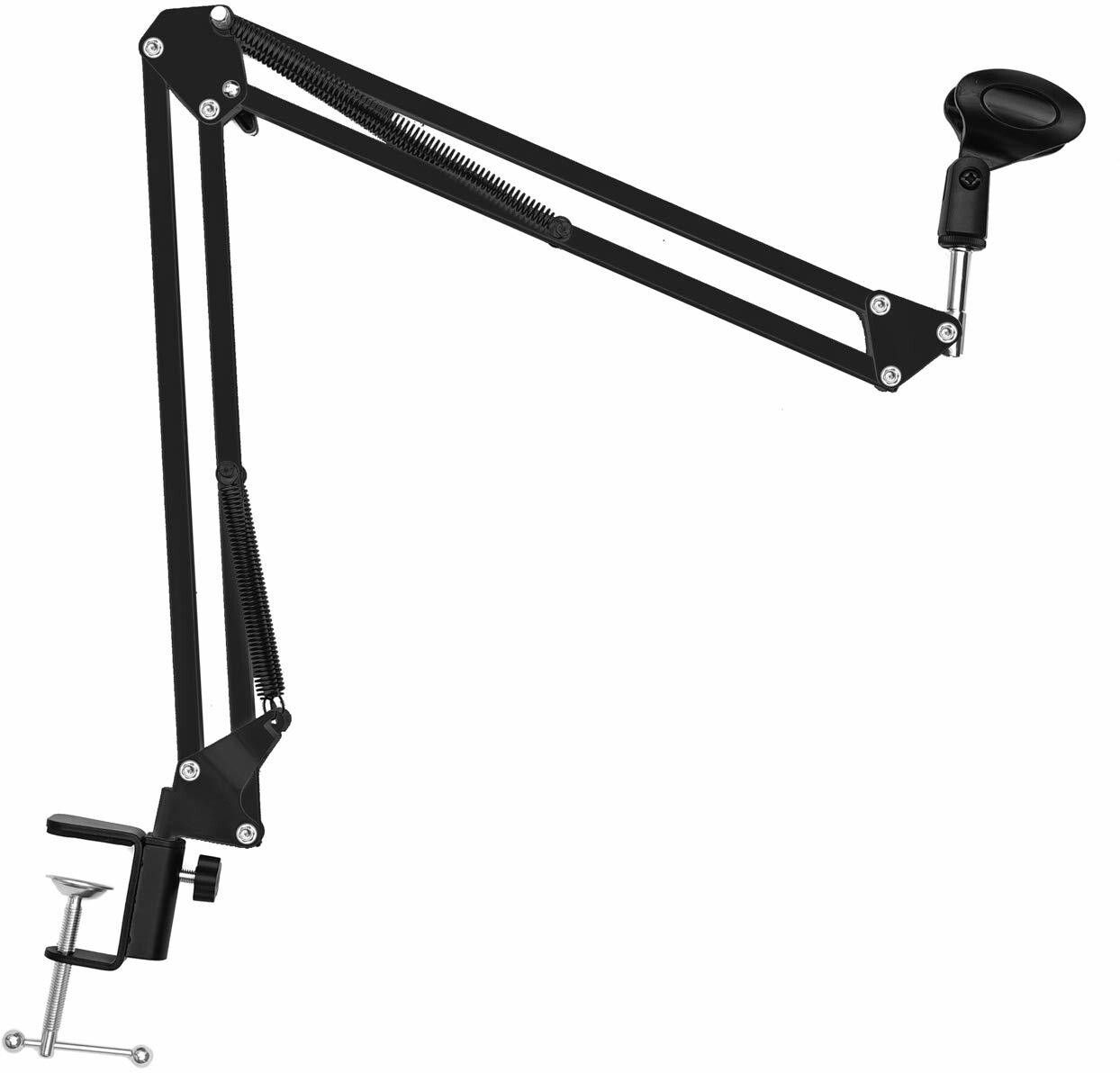 NB-35 Recording Microphone Suspension Boom Scissor Arm Stand Holder for Studio Broadcast (Black) Microphone Stand-image-36