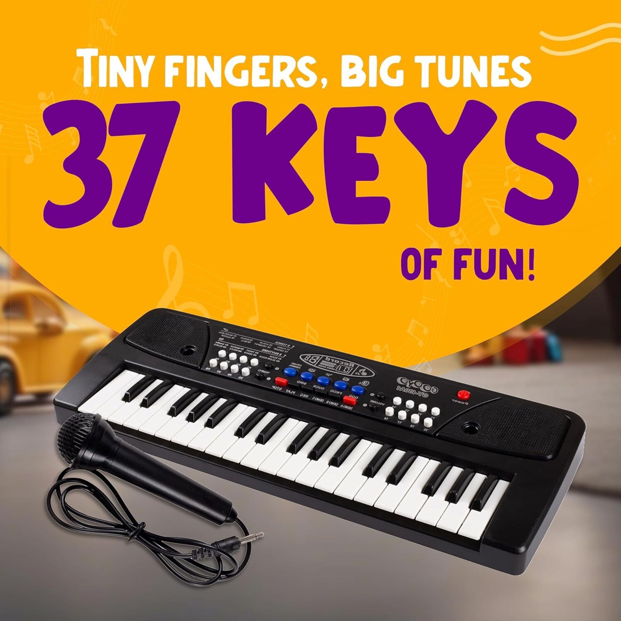drishyatrends 37 Key Electronic Keyboard for Kids with Microphone, 8 Tones, 8 Rhythms & Rec-picture-20