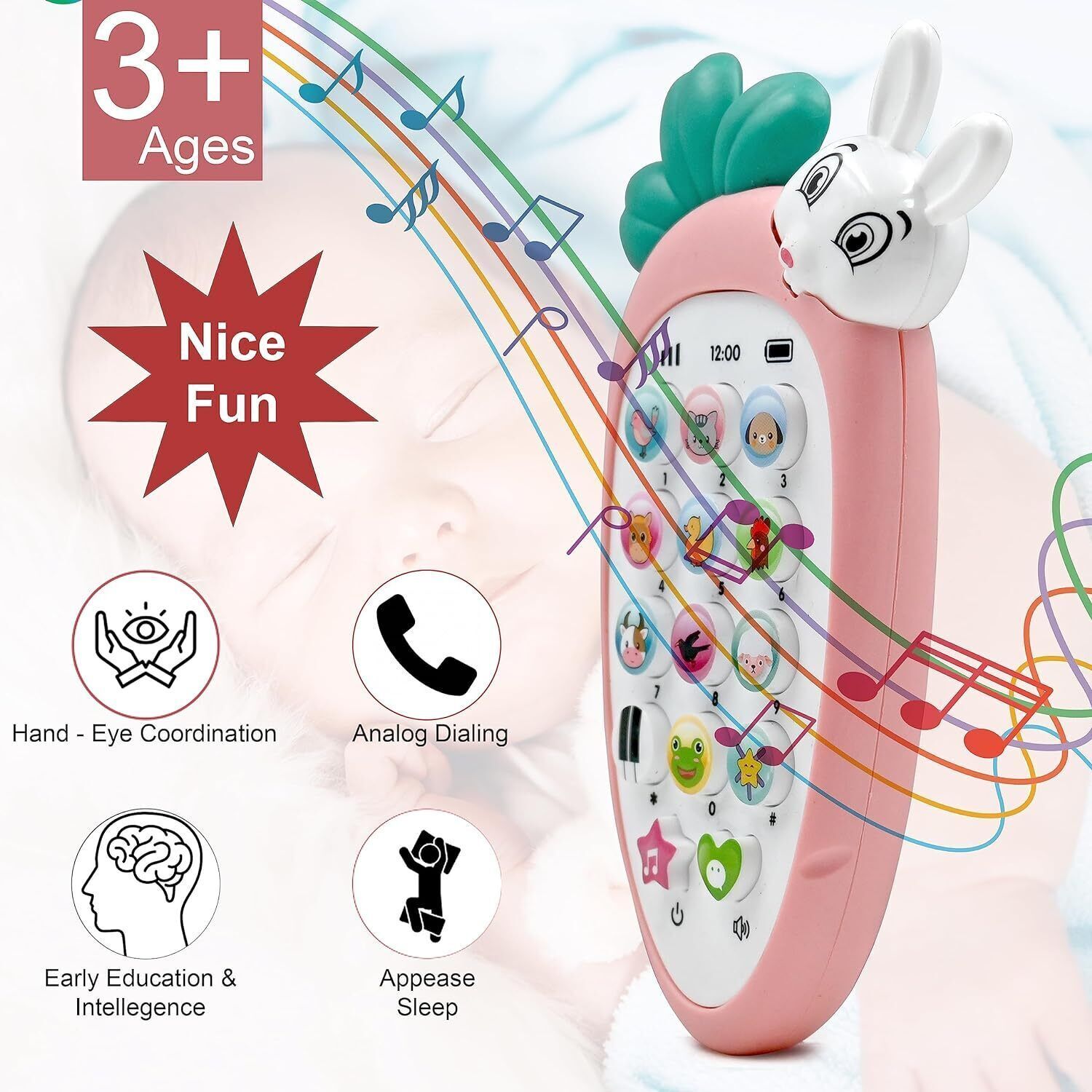 bsvr Smart Kids Rabbit Phone, Musical Sound Toys, Best Gift For Kids_BS178-picture-38