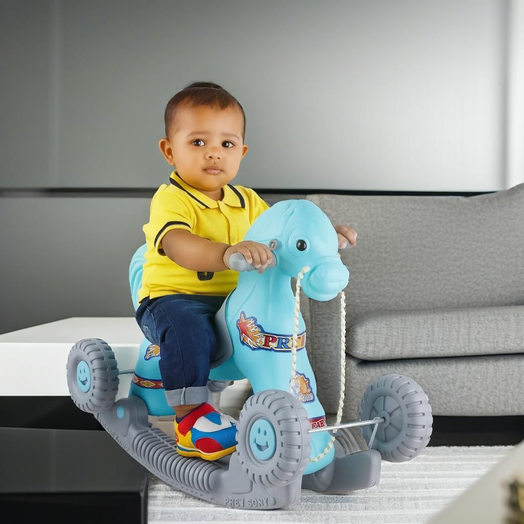toyprofessor Baby Horse Rider for Kids 1-3 Years Birthday Gift Horsey Rocker Ride-on Toy-picture-12