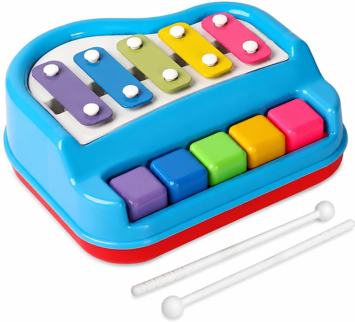 2-in-1 Xylophone & Piano Toy or Baby Musical Toy - 2 in 1 Piano Xylophone.-image-11