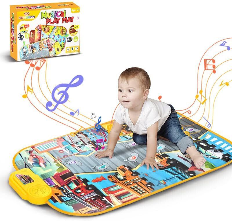 wembley Piano Musical Mat for Kids Age 3+ Musical Keyword 8 Vehicle Sounds - 86 x 52 CM-picture-31