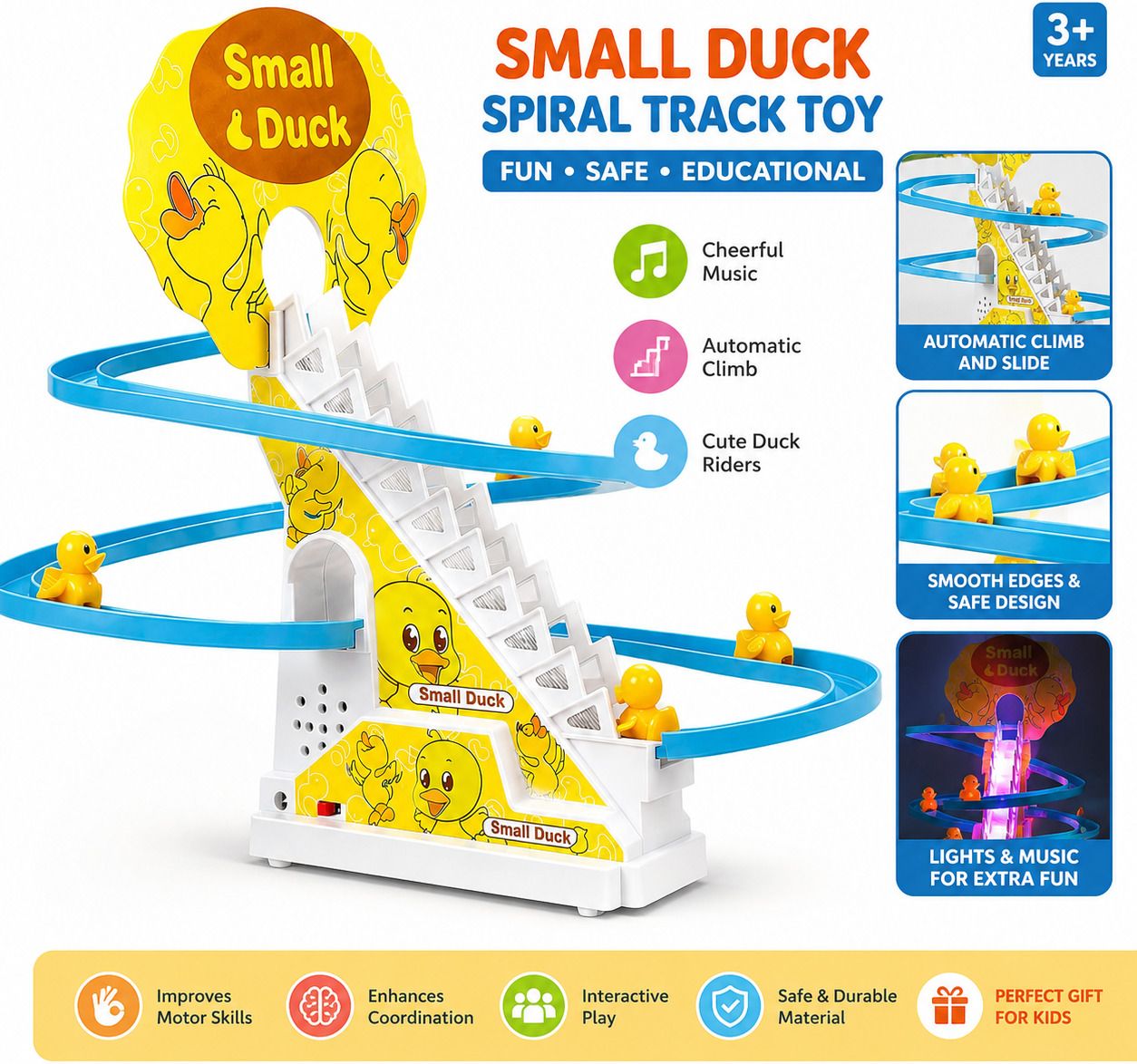 anikaupaharkendra Small Duck climbing stairs musical toy-picture-39