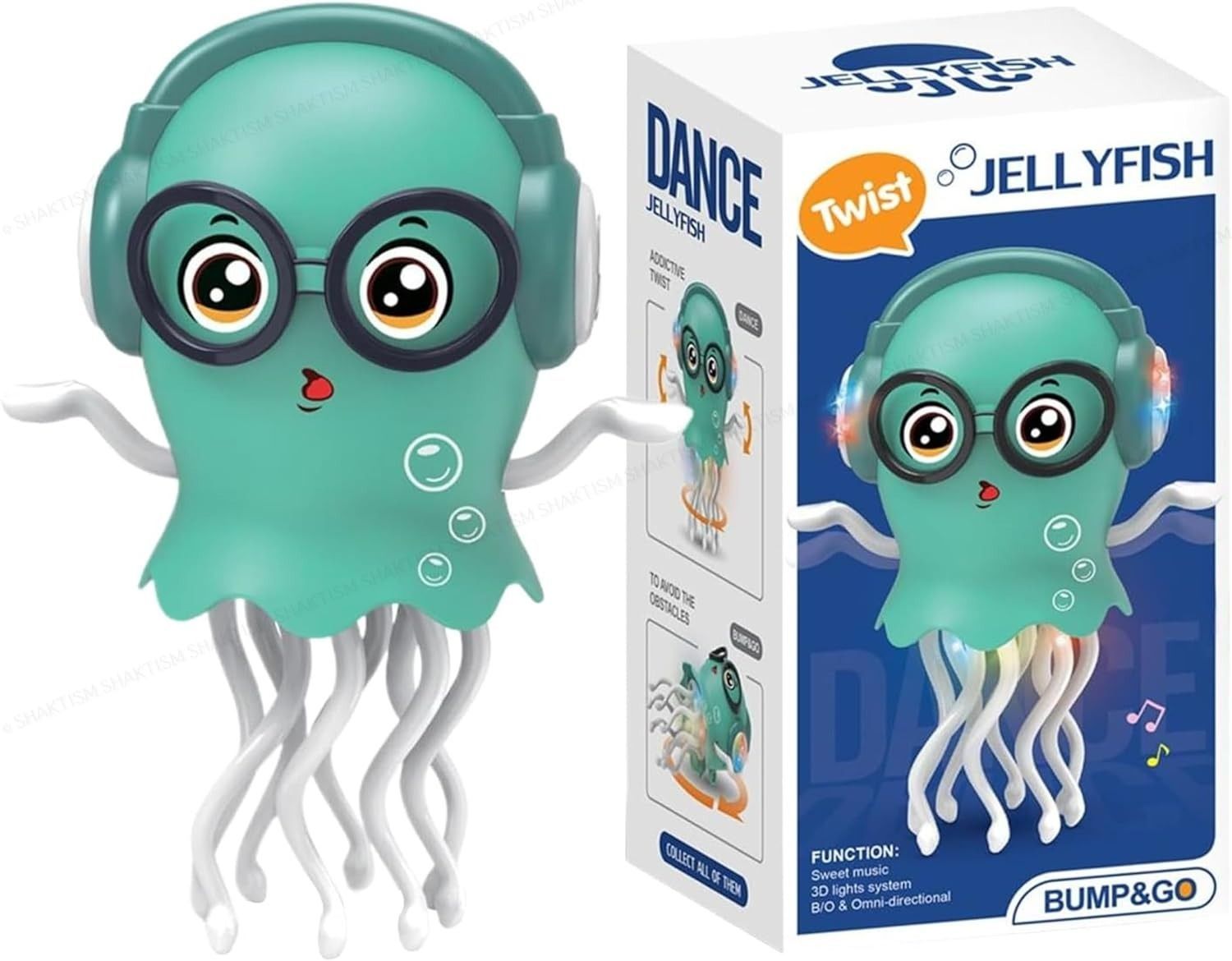 clix Musical Jellyfish Toy for Kids | Dancing Toy | Cute Sensory Toy for Babies-picture-23
