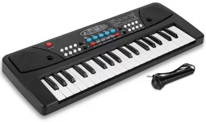 mks toyzone 37 Keys Piano Keyboard Toy with Microphone Sound Recording Function image 1