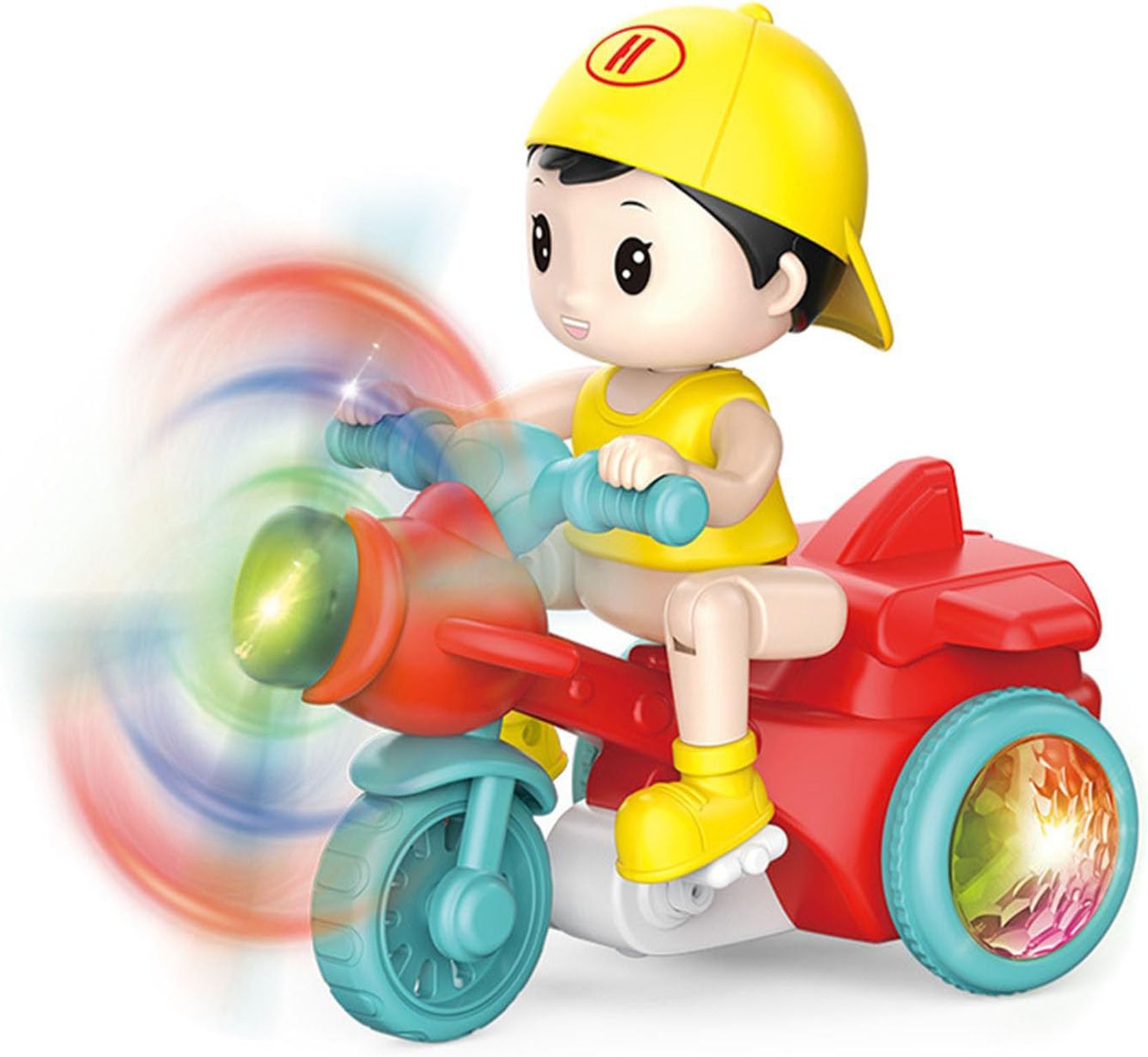 Stunt Tricycle Battery Operated 3D Light & Musical Toy with 360 Degree Rotation-image-18