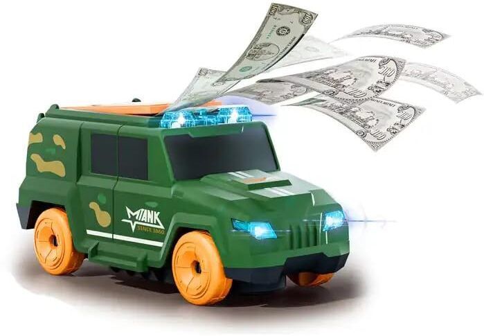zunbella Cash Spray Car Toy With Light, Music, 360° Rotation Bump & Go Action Toy For Kid-picture-18