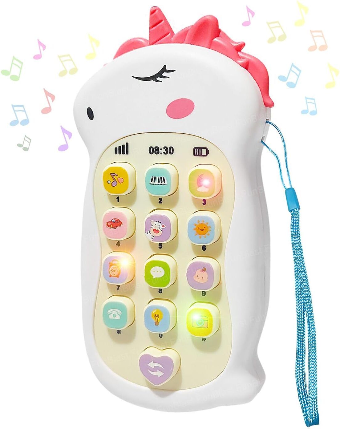 Unicorn Musical Toy Phone with Light & Sound, Educational Toys for Kid