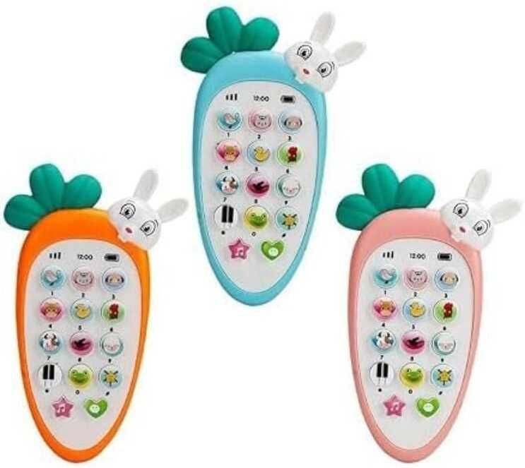 Bunny Shape Carrot Phone Melody kids smart phone musical mobile phone for kids-image-26
