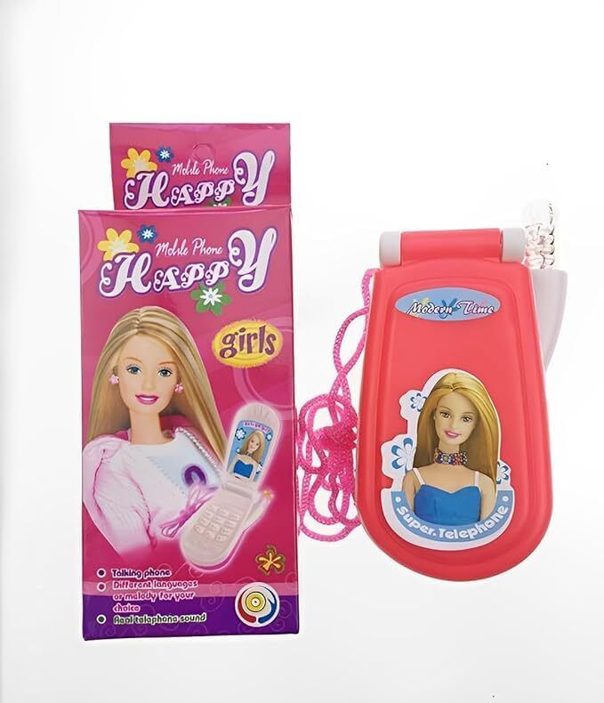 takhatmal Barbie Phone Toy for Kids Talking Cell Phone toy with Music, Ringtones, Lights-picture-20