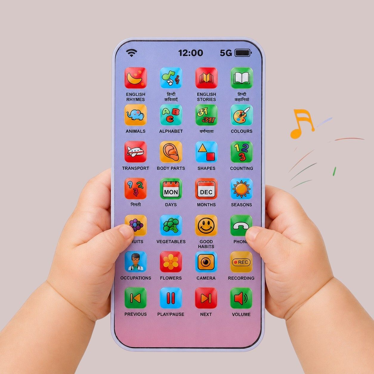 maa momai toys Smart Learning Phone Toy for Kids with Music & Educational Games-picture-18