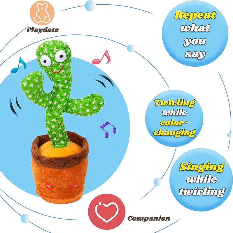 saleoff Dancing Talking Cactus Plush Toy, Wriggle, Singing, Repeats What You Say-915-picture-31