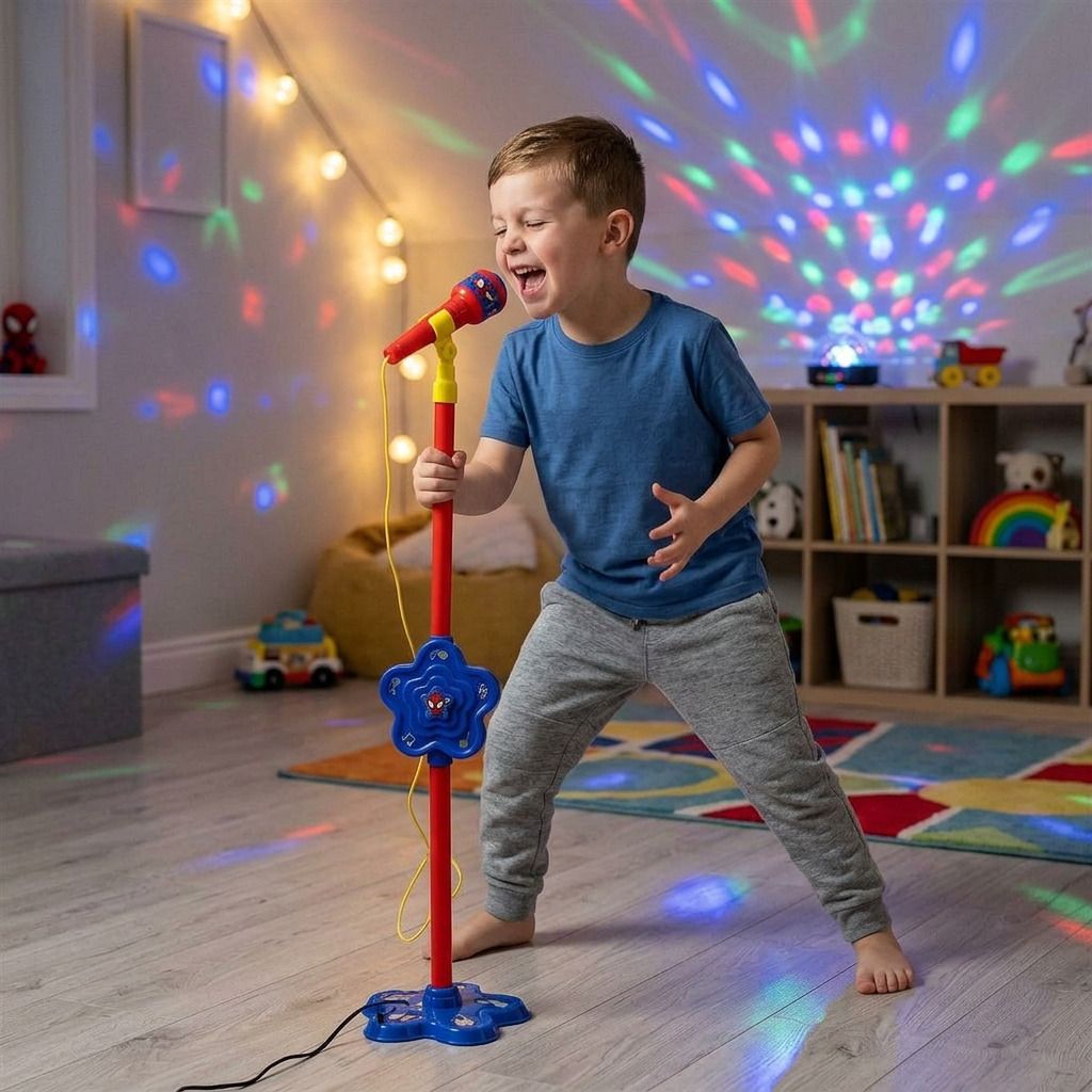 avengers Spiderman Microphone - Portable Karaoke Set for Kids Signing & Playtime-picture-7