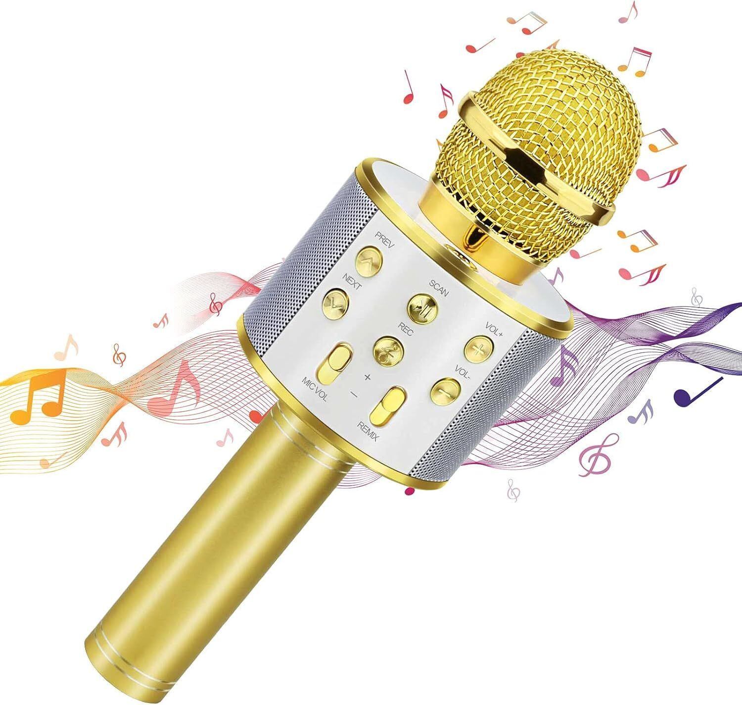 mahadev Toy one Pic Wireless Bluetooth Karaoke Microphone, Rechargeable Professional-picture-12