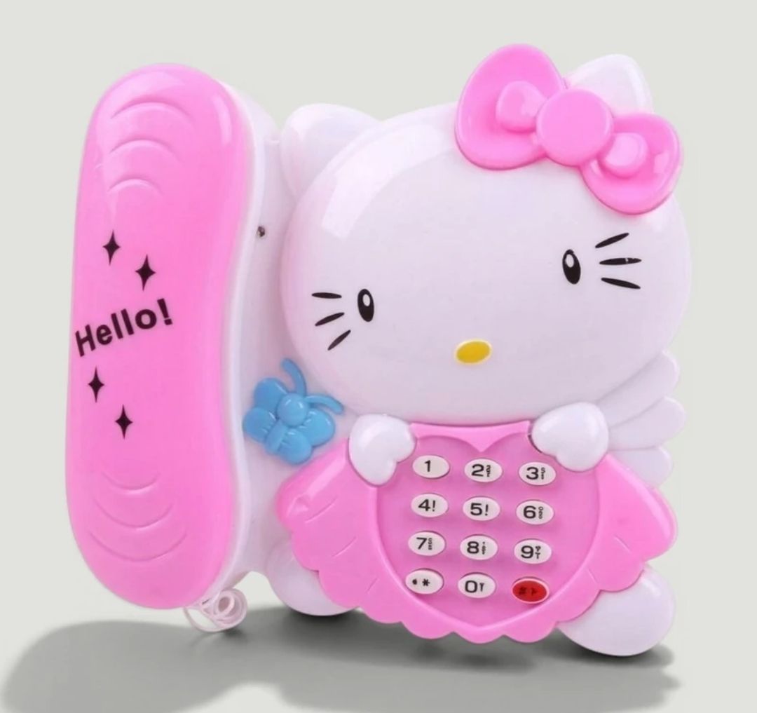 aerokhel Hello Kitty Kids Toy Telephone | Cute Pink Cordless Pretend Play Phone-picture-39