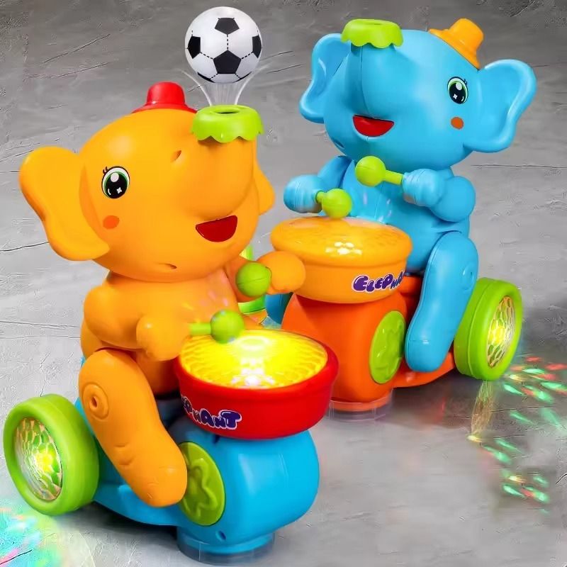 goyal's Levitation Ball on Nose Along with Dazzling Light Drum Sound Elephant Toy-picture-10