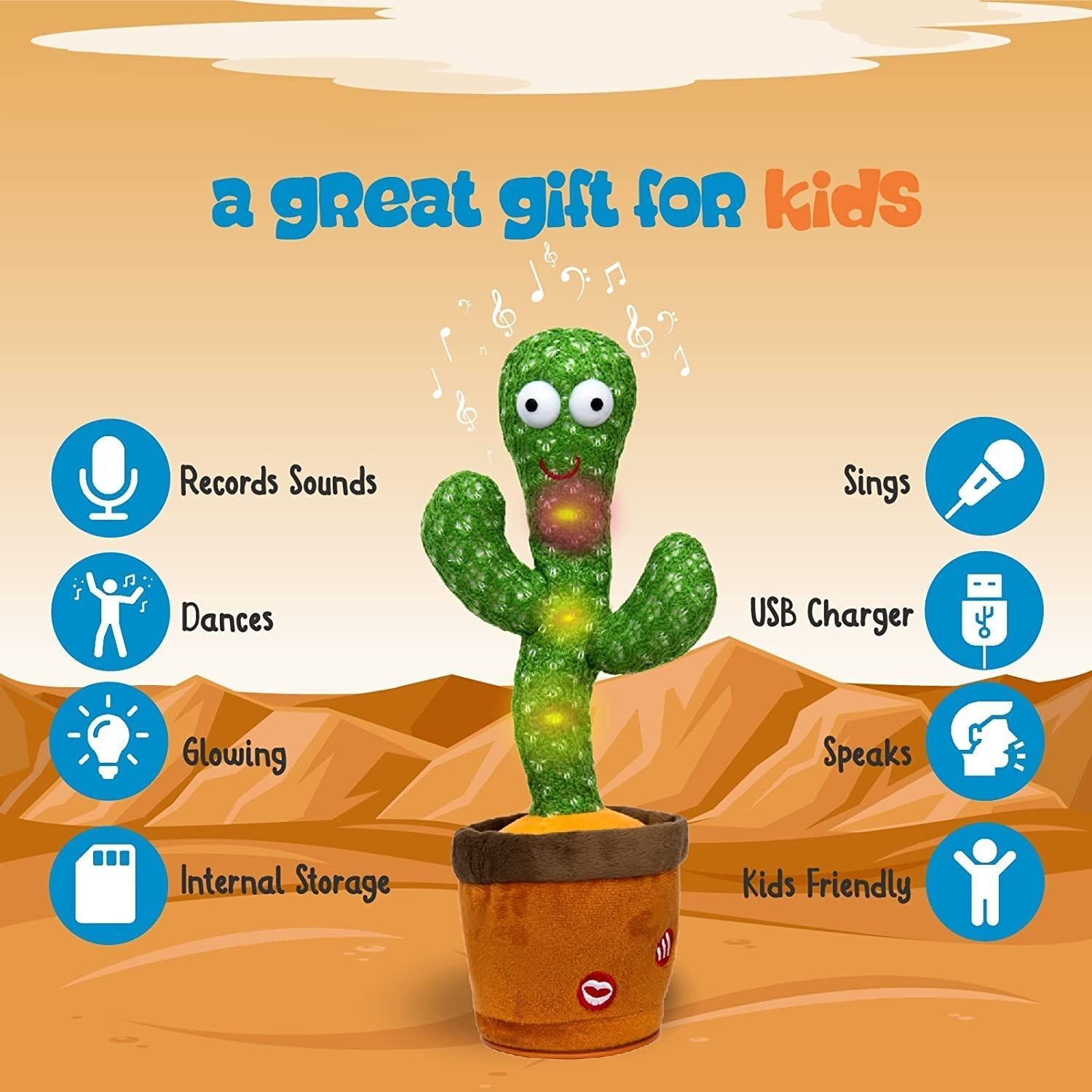 Kids Dancing Talking Cactus Plant Cactus Voice Repeat Recording D25-image-37