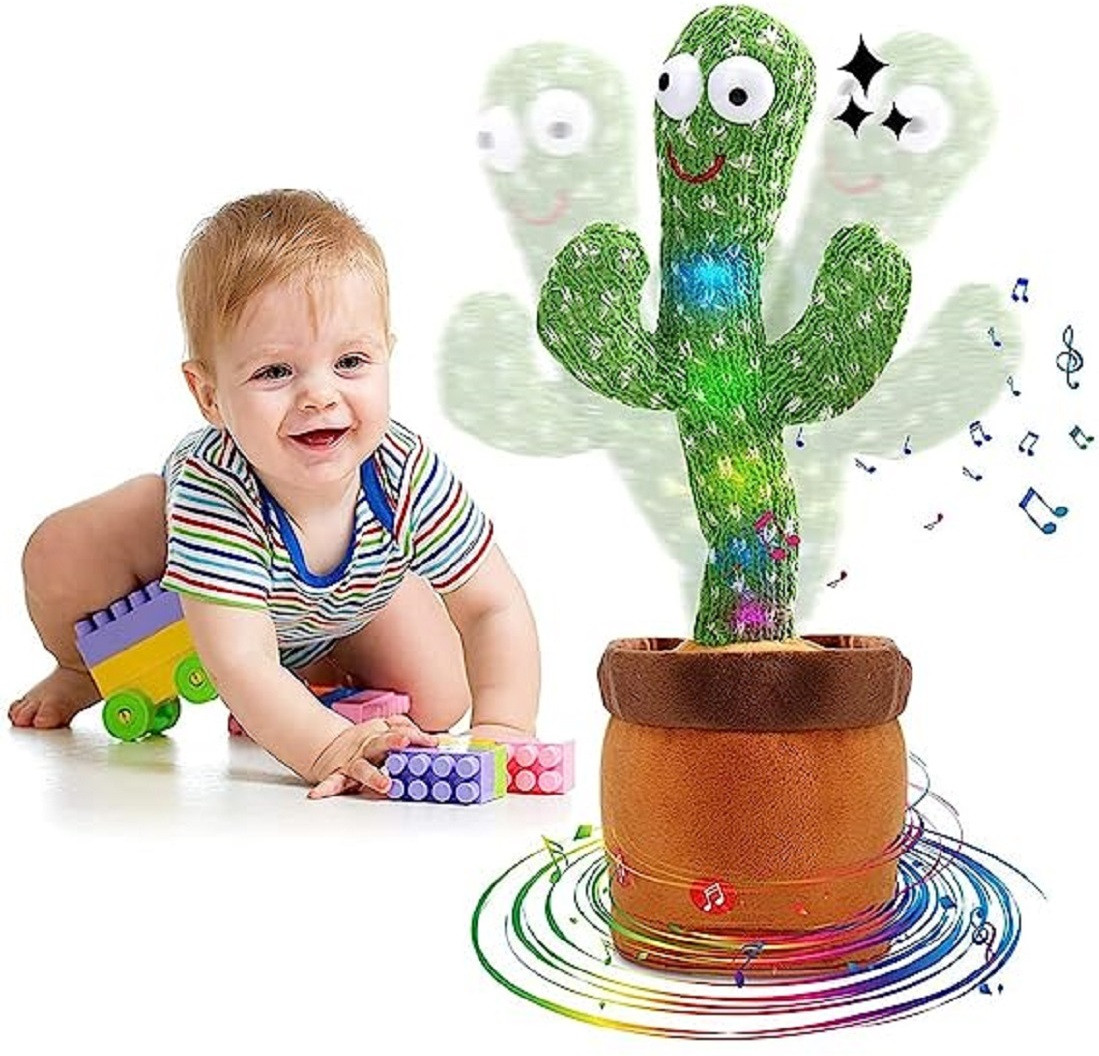 bestie toys Dancing Cactus Talking Plush Toy With Singing Recording Function. image 1