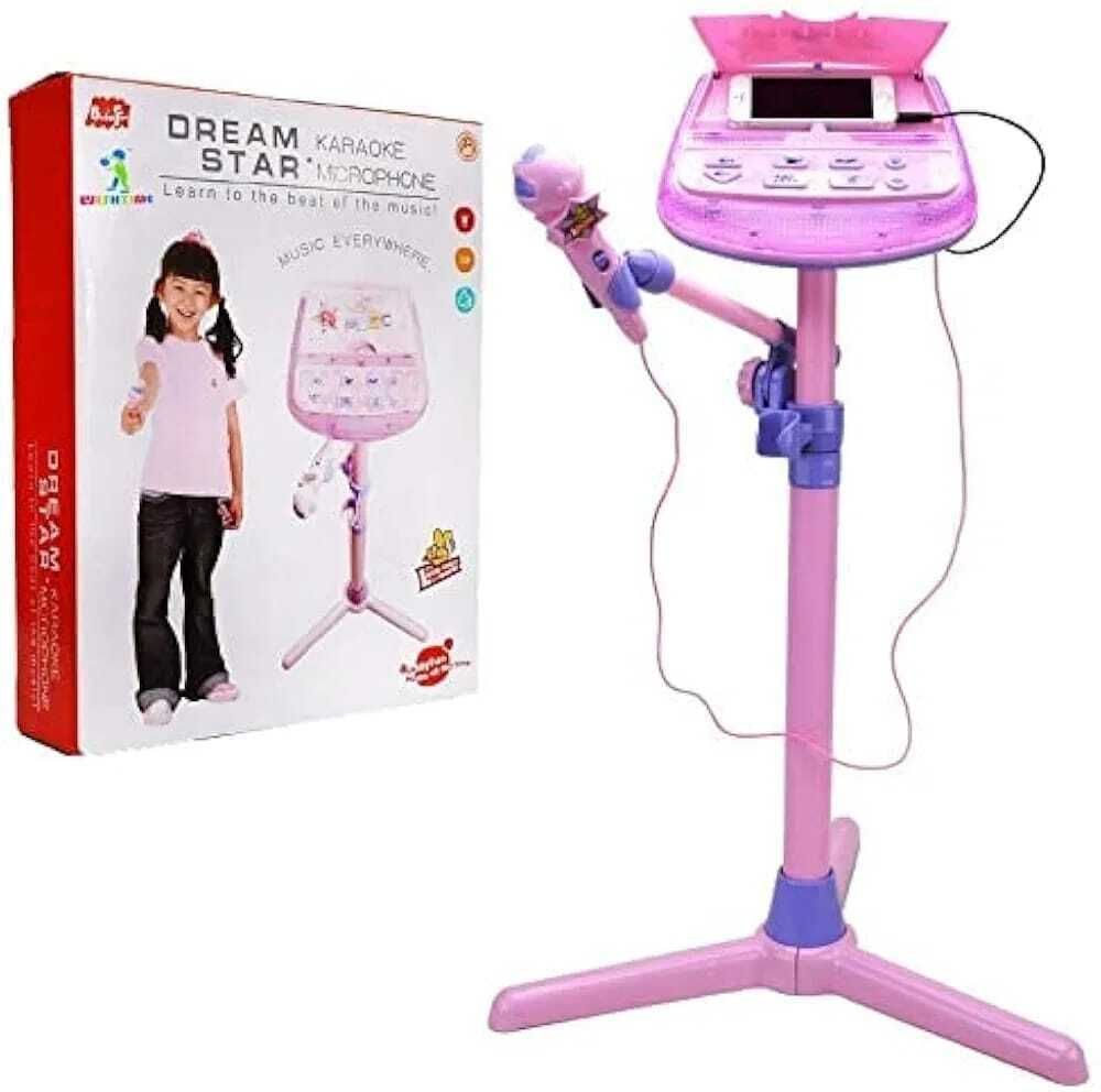 Kids Karaoke Microphone – Sing-Along FunAdjustable Stand & Flashing Stage Lights-image-18