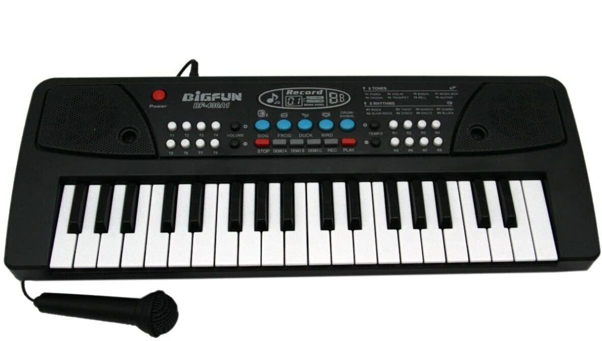 anushka toys Electronic Keyboard with Battery Operated/Mobile Charger Power 37 Keys Piano-picture-12