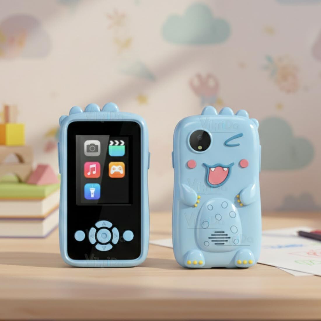 Camera Phone Toy with Music & Games 2.4 Inch Screen Play Smartphone For Kids