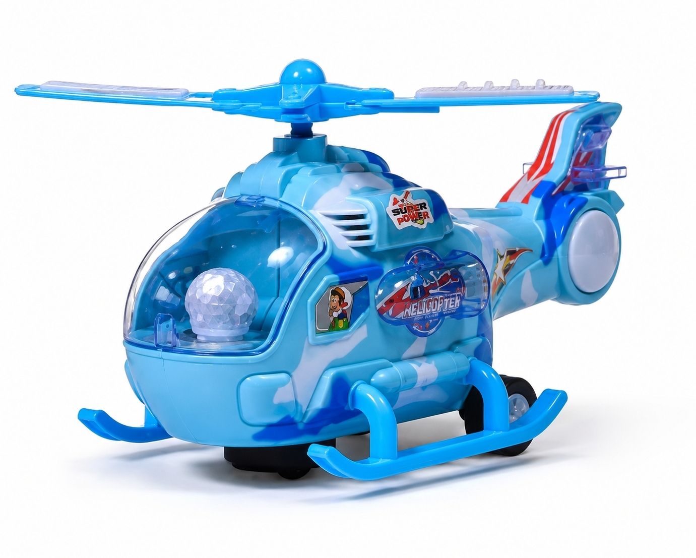Light & Sound Toy Helicopter with Rotating Propeller for kids-image-5