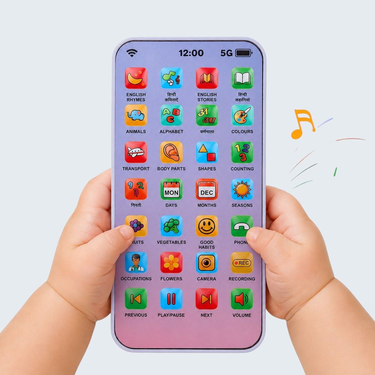 maa momai toys Baby Kids Phone Toy with Fun Music and Educational Features-picture-24