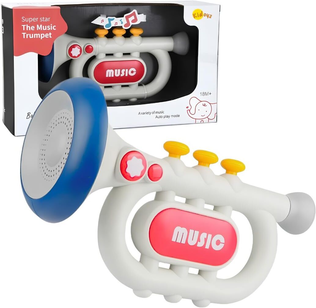 Interactive Kids Trumpet Toy with Lights & Music-image-11