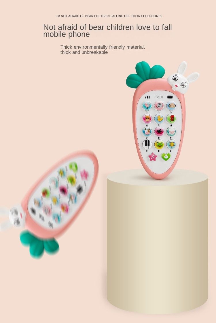 haulsale Carrot/Radish Style Baby Cell Phone Toy With Light & Various Music Sounds176-picture-9