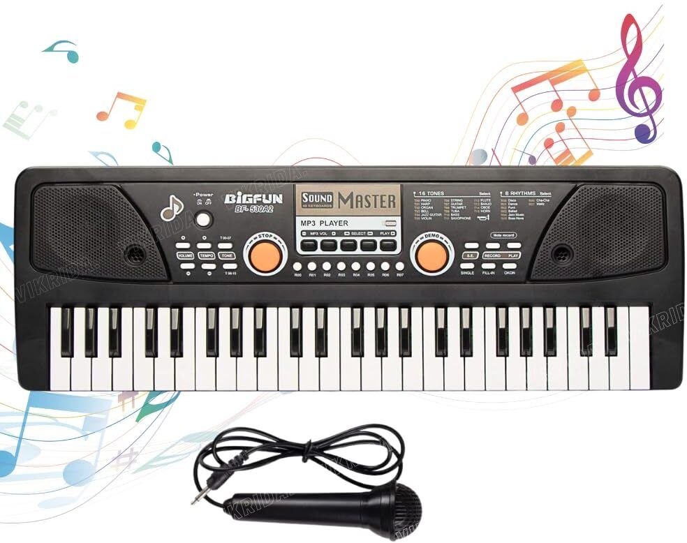 vikrida 49 Key Electronic Piano Keyboard with Mic Musical Toy for Kids-picture-23