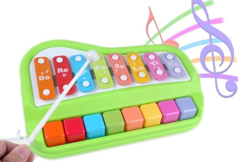 jipsy 2 in 1 Piano Xylophone with 8 Keys, Colorful Musical Instruments Toy-picture-35