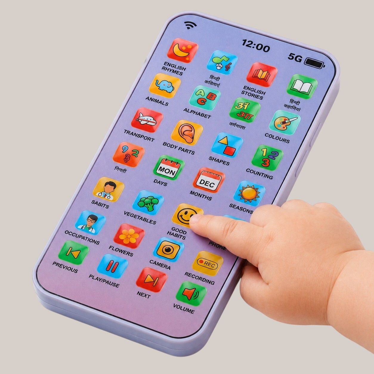 Learning Phone Toy for Kids with Hindi English Activities-image-21