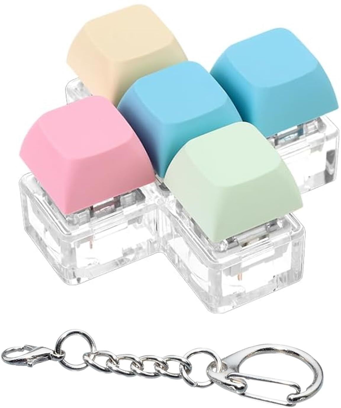 geggal 5-in-1 Colorful Keyboard Fidget Toy for Adults – Stress Relief Keychain-picture-28