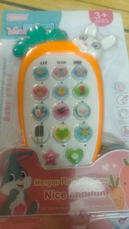 haulsale Carrot/Radish Style Baby Cell Phone Toy With Light & Various Music Sounds265-picture-7
