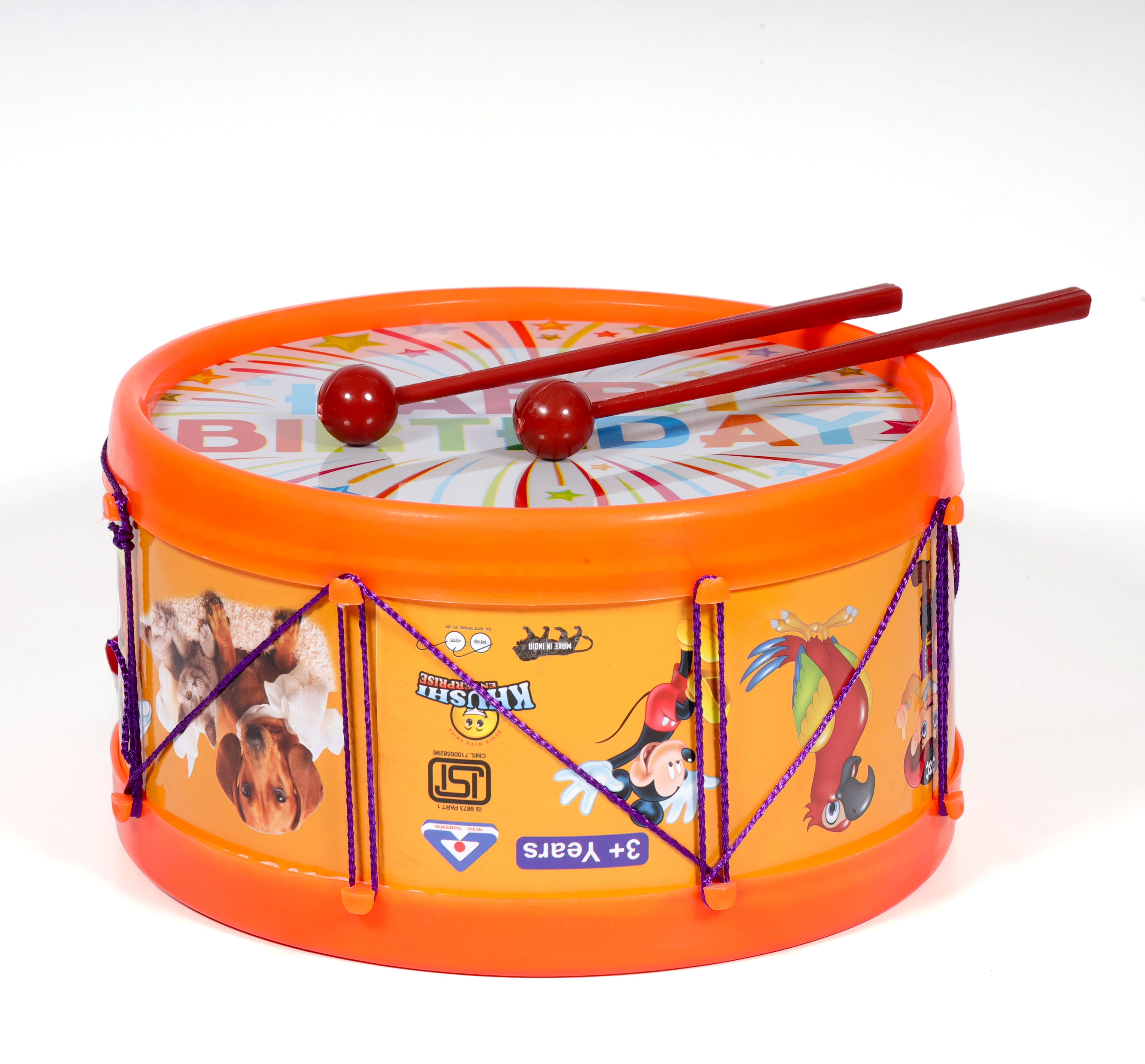 Kids Musical Toy Drum with 2 Sticks & Adjustable Strap-image-36