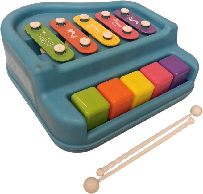 upload blue 2-in-1 Xylophone and Piano toy,-picture-43
