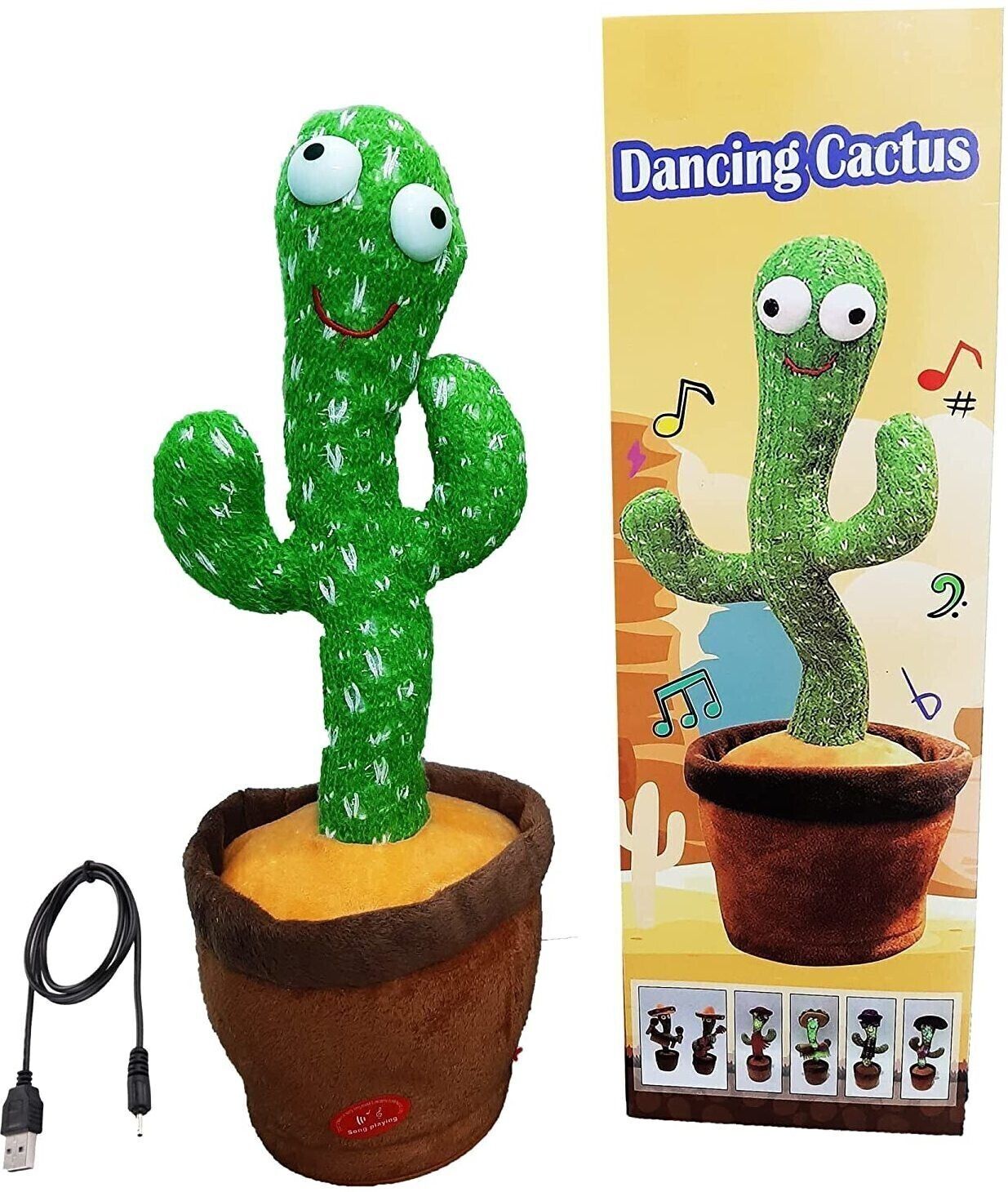 sonpal Dancing Cactus Talking Toys for Girls & Boys with Charger | Gift for Babies-picture-24